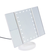 Зеркало Luazon KZ-07, подсветка, 30&times;18&times;7 см, 22 диода, 4хААА, (не в комплекте), белое