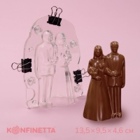 Молд для заливки шоколада KONFINETTA &laquo;Молодожёны&raquo;, пластик, 13.5&times;9.5&times;4.6 см, прозрачный
