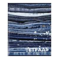 Комплект тетрадей из 4 штук, 96 листов в клетку Calligrata "Джинс", обложка мелованный картон, блок офсет