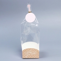 Пакет подарочный с коробкой, упаковка, &laquo;Подарок для тебя&raquo;, 9 х 9 х 35 см