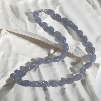 Бусы галтовка через узел &laquo;Кварц &raquo; окрашенный, цвет серый, 45см