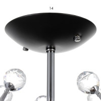 Люстра "Марианна" 5хЕ27 40Вт черный 69х69х32,5см BayerLux