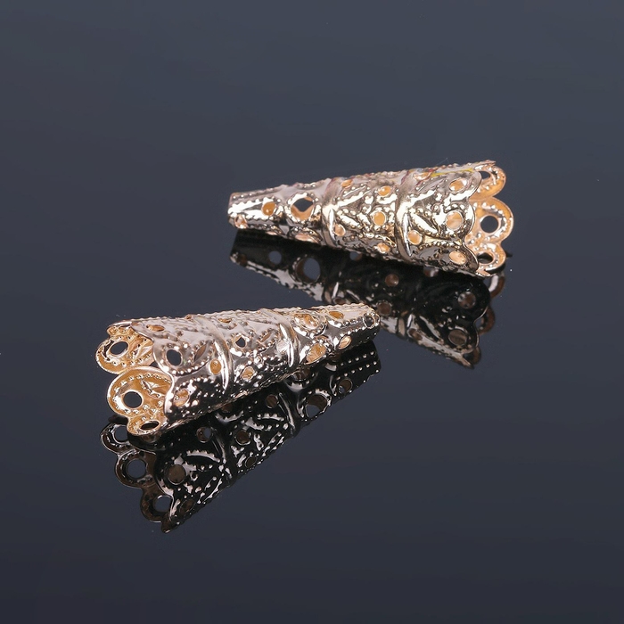 Шапочки для бусин (набор 10 шт.), СМ-103-1, 23&times;14 мм, цвет золото