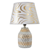 Настольная лампа 16788/1 E14 40Вт серебристо-золотой 20x20x30 см RISALUX
