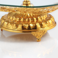 Этажёрка - фруктовница квадратная, 2 яруса, 29&times;29 см, 17&times;17 см, высота 43 см, стекло