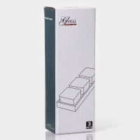 Менажница стеклянная Magistro &laquo;Званый прием&raquo;, 3 секции, 250 мл, 31&times;9&times;6 см