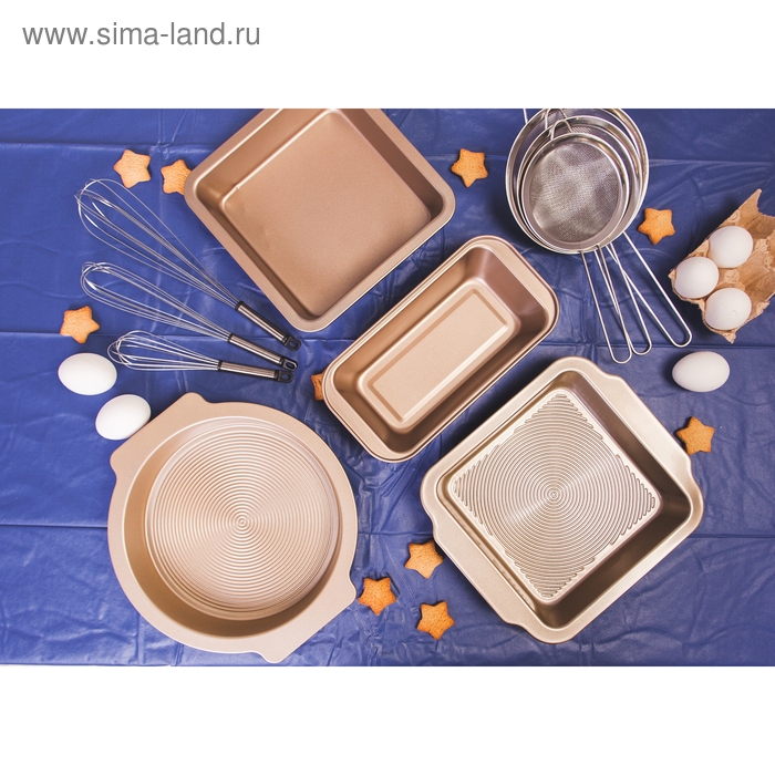 Форма для выпечки Доляна &laquo;Рэнди&raquo;, 25&times;13&times;6 см, антипригарное покрытие, цвет коричневый