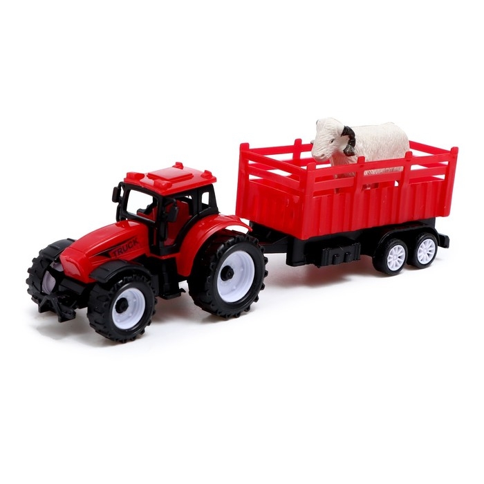 Набор инерционных тракторов &laquo;Фермер&raquo; с прицепом, 3 штуки
