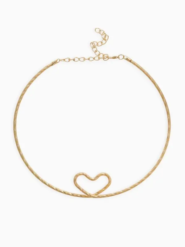 Набор 2 предмета: чокер, браслет &laquo;Обруч&raquo; сердце, цвет золото
