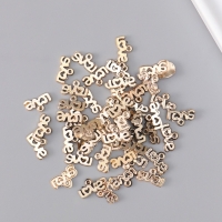 Декор для творчества пластик "Love ажурная" набор 50 шт 1х1,3х0,2 см