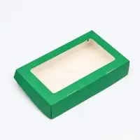 Контейнер на вынос, зелёный, 20&times;12&times;4 см