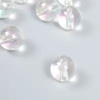 Бусина пластик для творчества "Перламутр прозрачный" 2х2х2 см