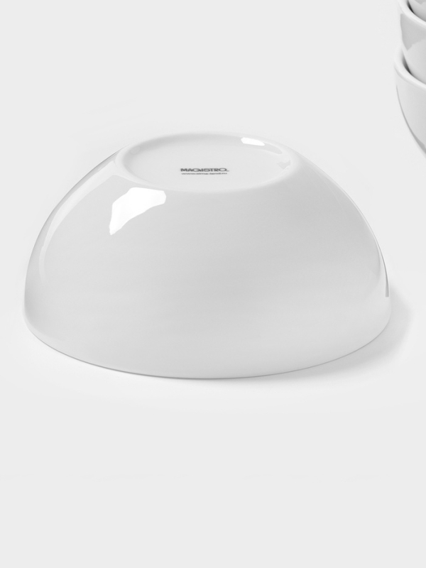 Тарелки глубокие Magistro Mien, 500 мл, d=14 см, набор 6 шт, фарфор, белые