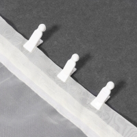 Зажим для штор, 35 &times; 20 &times; 10 мм, 10 шт, цвет белый