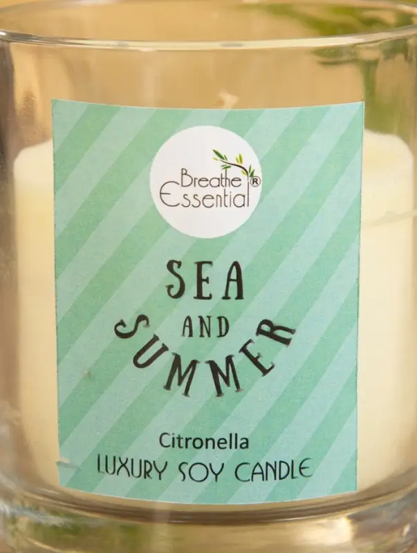Свеча с кристаллом внутри Sea and Summer "Citronella" цитронелла, 120 гр