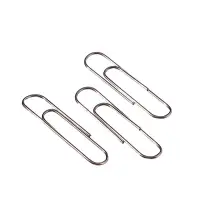 Скрепки 33мм никелированные в картонной коробке 100 штук