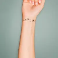 Переводная тату на тело чёрная &laquo;Браслет. Космос&raquo;, 20&times;3 см
