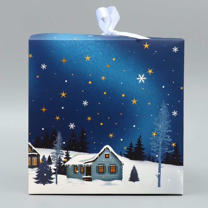 Коробка подарочная новогодняя складная &laquo;Мечты обязательно сбудутся&raquo;, 18 х 18 х 18 см, Новый год