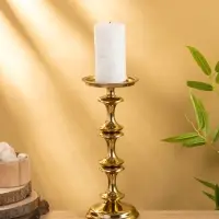 Подсвечник "Эйфория" алюминий 12х12х31,5 см