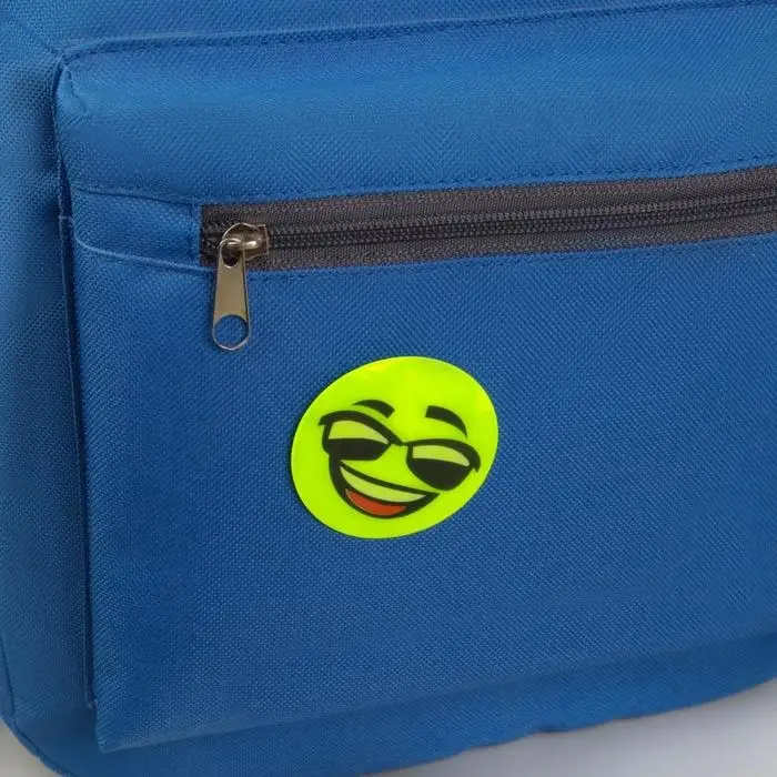 Светоотражающие наклейки &laquo;Смайлы&raquo;, d=5 см, 4 шт. на листе, жёлтые