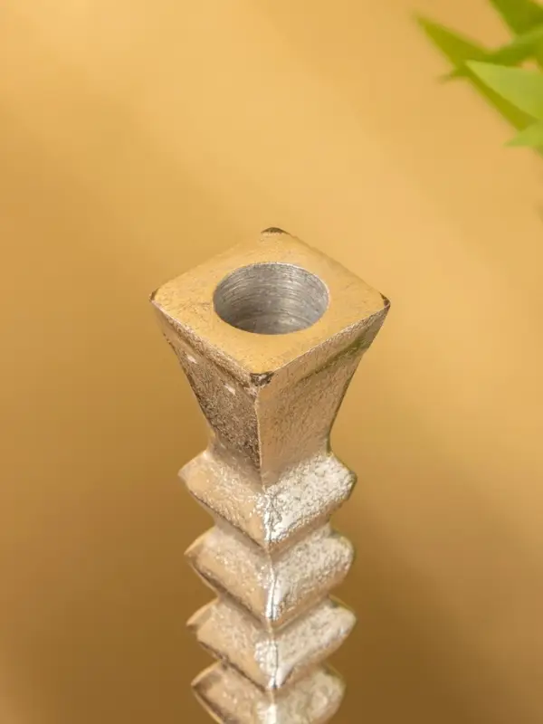 Подсвечник "Башня" алюминий 12х12х21 см