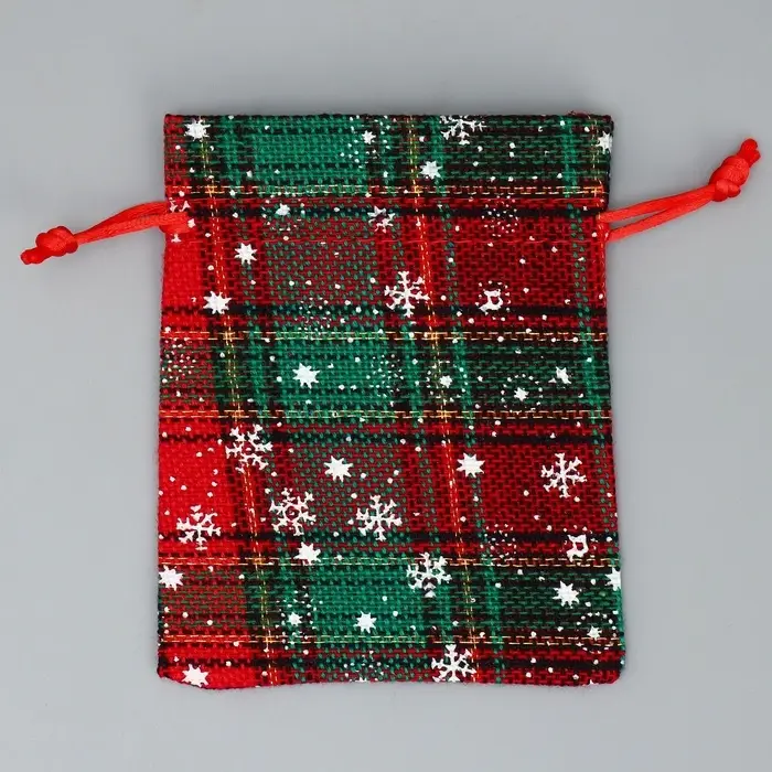 Мешочек подарочный холща &laquo;Снежинка&raquo;, 10 х 12 см +/- 1.5 см