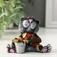 Фигура "Кот на рыбалке" 10 см