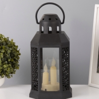 Светодиодная свеча в подсвечнике RISALUX &laquo;Восточные свечи&raquo;, LED-ночник, 1.5 Вт, 3&times;ААА, 15.5&times;15.5&times;34 см