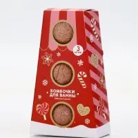 Бомбочки для ванны, аромат пряное какао, набор 3 шт х 40 г, URAL LAB