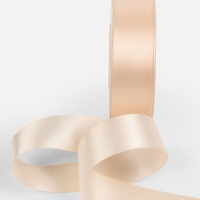 Лента атласная двухсторонняя №112 25мм*25&plusmn;1м айвори TR