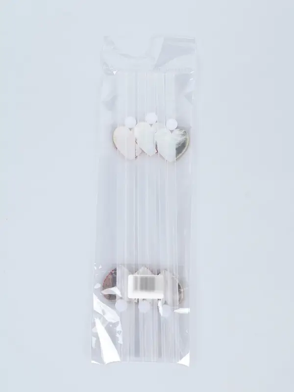 Трубочки для коктейля "сердечки, бусинки" (набор 6 шт)