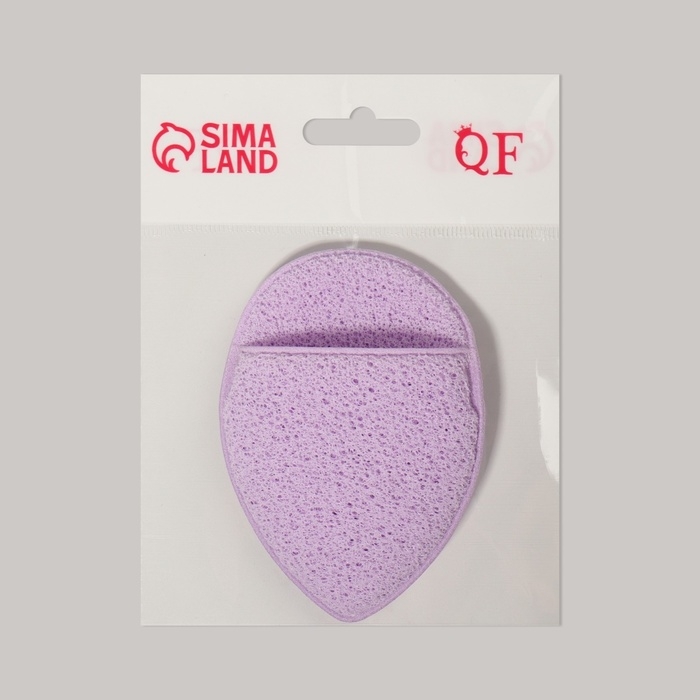 Спонж для умывания &laquo;Капелька&raquo;, 9 &times; 6 см, с карманом, цвет МИКС