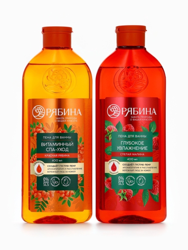 Пена для ванны, витаминный спа-уход, аромат рябины, 400 мл, Рябина