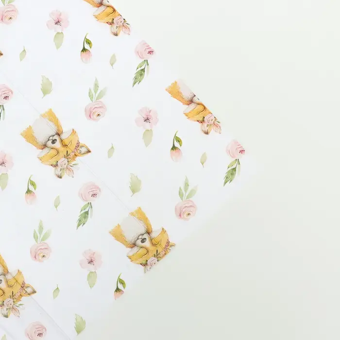 Бумага упаковочная тишью &laquo;Лисица и сад&raquo;, 50 см &times; 70 см, 17 грамм