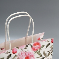 Пакет подарочный крафтовый, упаковка, &laquo;Самого прекрасного&raquo;, цветы, 22 х 25 х 12