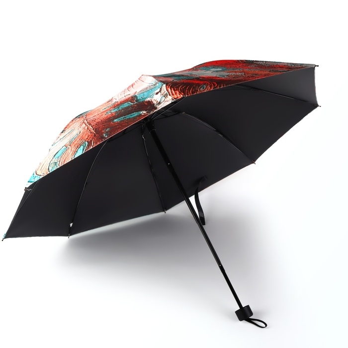 Зонт механический &laquo;Фауна&raquo;, эпонж, 4 сложения, 8 спиц, R = 48/55 см, D = 110 см, цвет МИКС