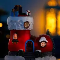 Фигура светодиодная "Волшебный сапожок" 13х11 см, 4 LED, LR41x3 (в компл), Т/БЕЛЫЙ