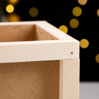 Подарочная коробка "Бандероль" деревянная с гвоздями и веревкой 20&times;16&times;15 см