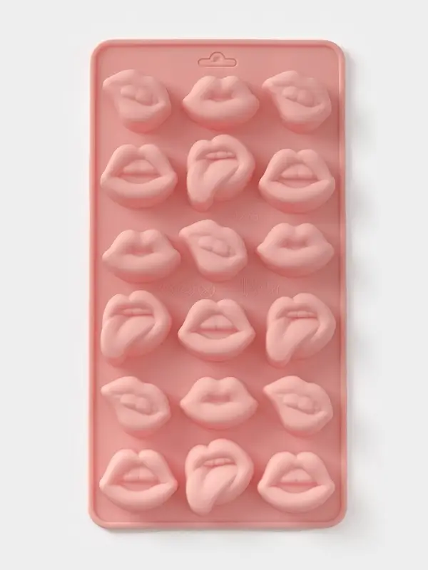 Форма для льда и шоколада "Губы", 20x10x1,5 см
