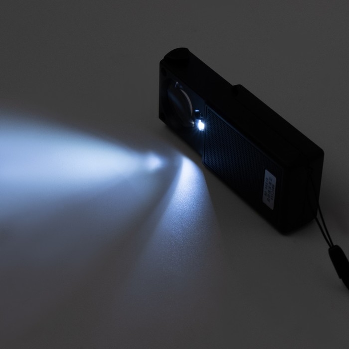 Лупа выдвижная, линза 25мм, подсветка