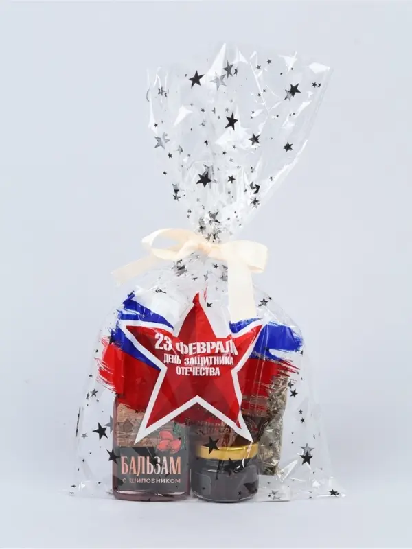 Набор: чай варенье бальзам "23 февраля" в пакете