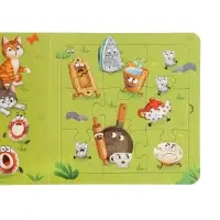 Книга картонная "Сказки в пазлах", 5 пазлов, 12 стр., Корней Чуковский