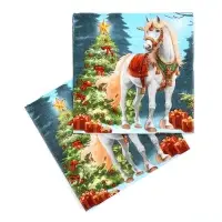 Салфетки бумажные New Line Fresco &laquo;Белая лошадь с ёлкой&raquo;, 33х33 см, 3 слоя 20 листов