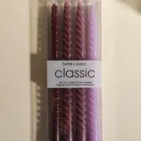 Набор свечей витых, 2х25 см, 4 шт, палитра бордового 25,5х8,8х2,4 см