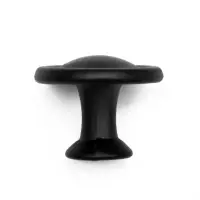 Ручка-кнопка ТУНДРА РК118BL, d=30 мм, черная