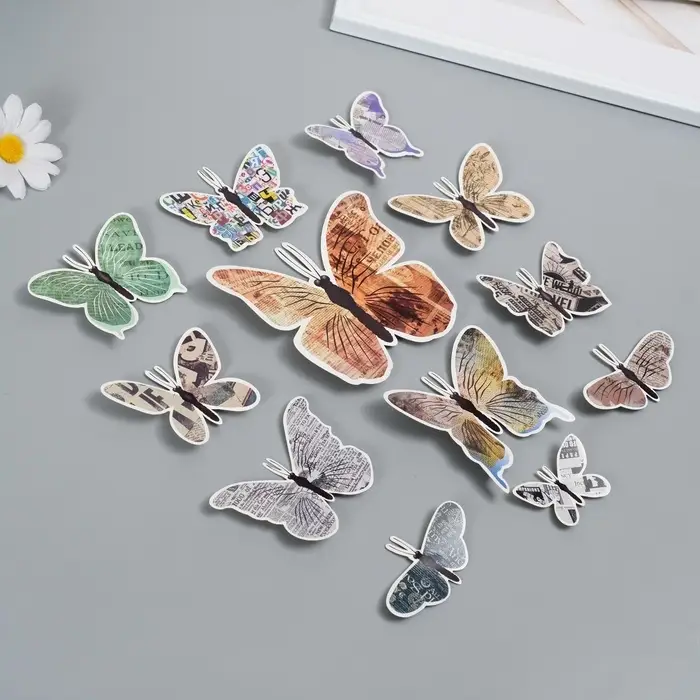 Набор магнитов на холодильник &laquo;Газета&raquo;, 12 шт., картон, h=4-10 см