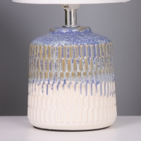 Лампа настольная "Ичиго" 1х40Вт Е14 синий/серый 13х13х25см