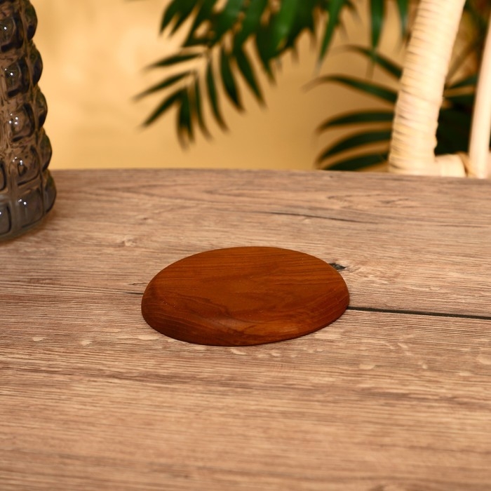 Тарелка 12х12х1,5 см, тиковое дерево