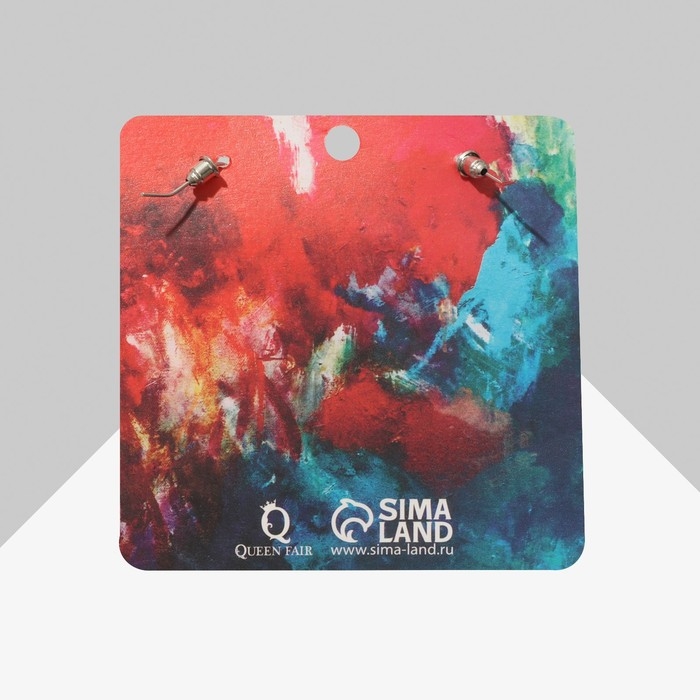 Серьги акриловые &laquo;Зубы&raquo; в зелье, цвет бело-зелёный в серебре