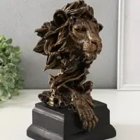 Копилка "Лев на пьедестале" 31х18 см, бронза
